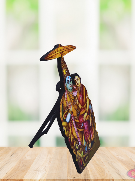 Wooden Sri Rama Pattabhishekam Table Stand / Wall Hanging Photo Cutout