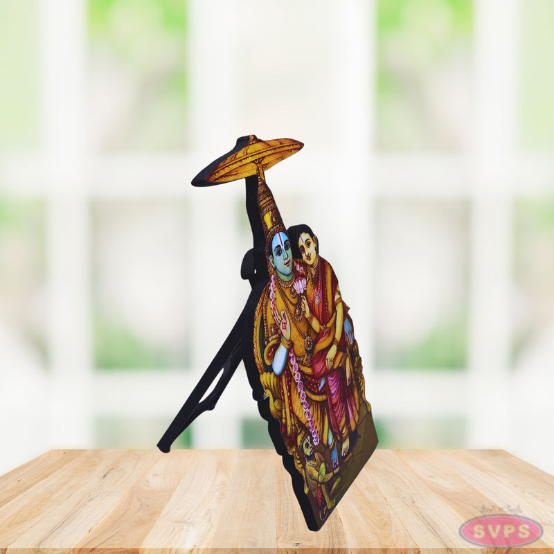 Wooden Sri Rama Pattabhishekam Table Stand / Wall Hanging Photo Cutout