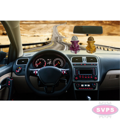 Resin Ganesh Gold / Silver Coated Statue For Car Dashboard