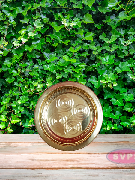 Brass Pooja Plate- Ring Design