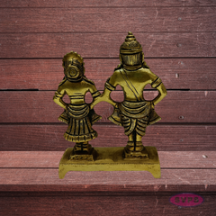 Brass Vitthal Rukmani Idol of God Vitthal Rukhmai Decorative -2 Variant