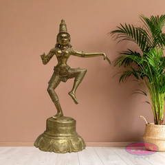 Handmade Sivagami Brass Idol – Classical Dancing Goddess Statue for Home Decor