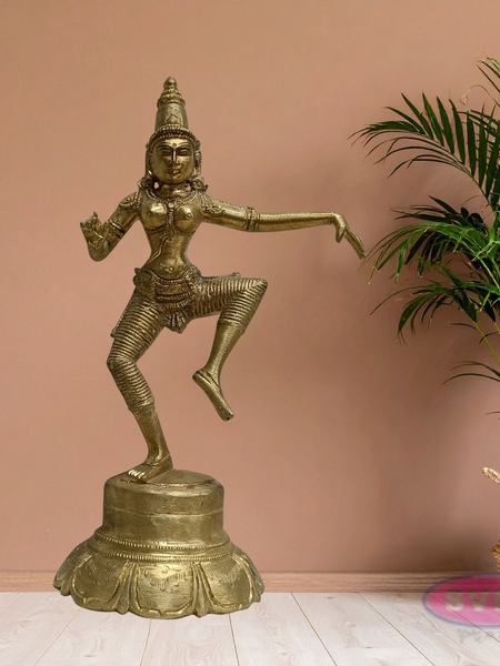 Handmade Sivagami Brass Idol – Classical Dancing Goddess Statue for Home Decor