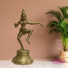 Handmade Sivagami Brass Idol – Classical Dancing Goddess Statue for Home Decor