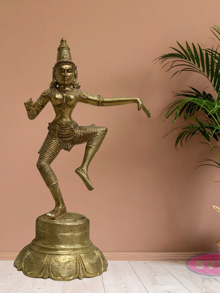 Handmade Sivagami Brass Idol – Classical Dancing Goddess Statue for Home Decor