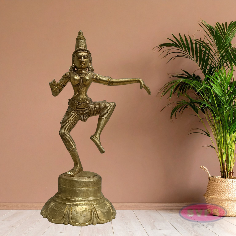 Handmade Sivagami Brass Idol – Classical Dancing Goddess Statue for Home Decor