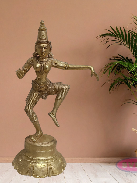 Handmade Sivagami Brass Idol – Classical Dancing Goddess Statue for Home Decor