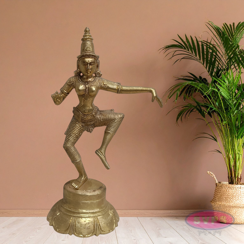 Handmade Sivagami Brass Idol – Classical Dancing Goddess Statue for Home Decor