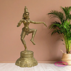 Handmade Sivagami Brass Idol – Classical Dancing Goddess Statue for Home Decor