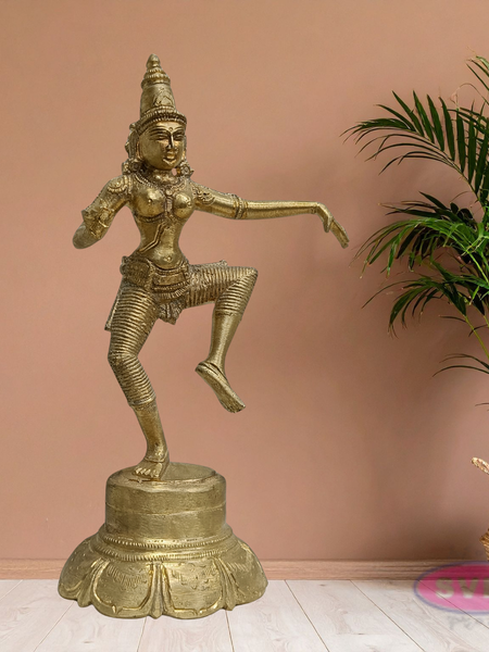 Handmade Sivagami Brass Idol – Classical Dancing Goddess Statue for Home Decor