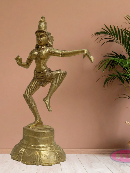 Handmade Sivagami Brass Idol – Classical Dancing Goddess Statue for Home Decor