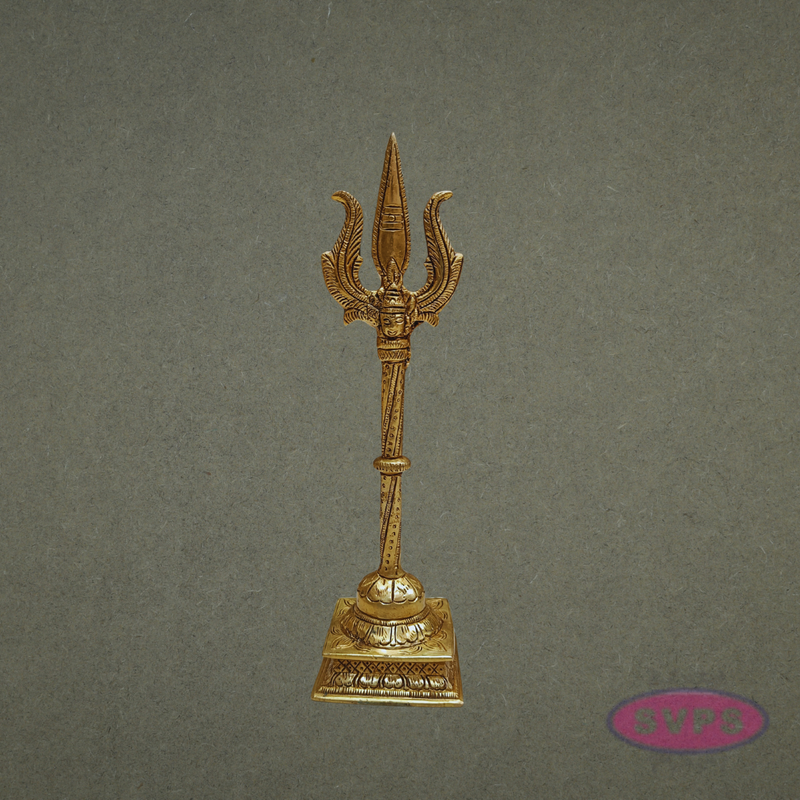 Antique Finish Brass Soolam – Temple Pooja Accessory