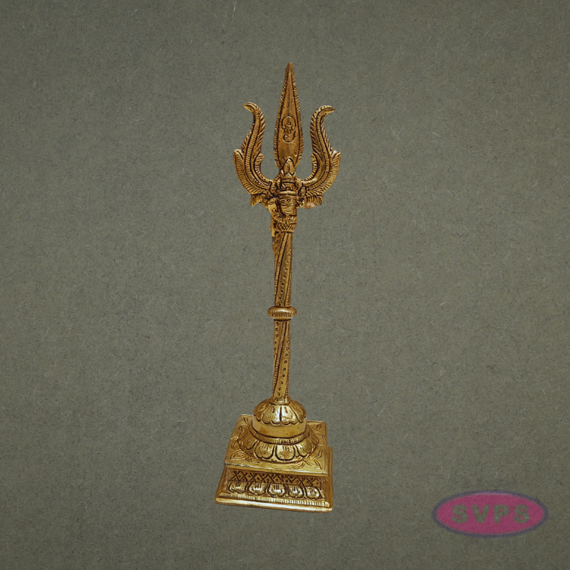 Antique Finish Brass Soolam – Temple Pooja Accessory