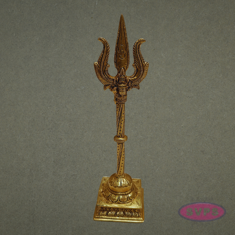 Antique Finish Brass Soolam – Temple Pooja Accessory