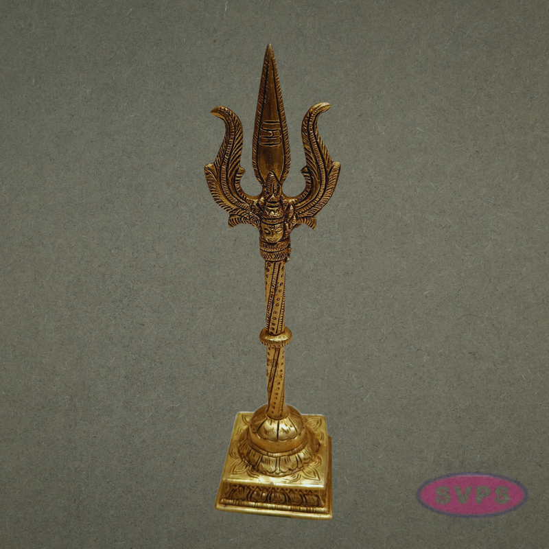 Antique Finish Brass Soolam – Temple Pooja Accessory
