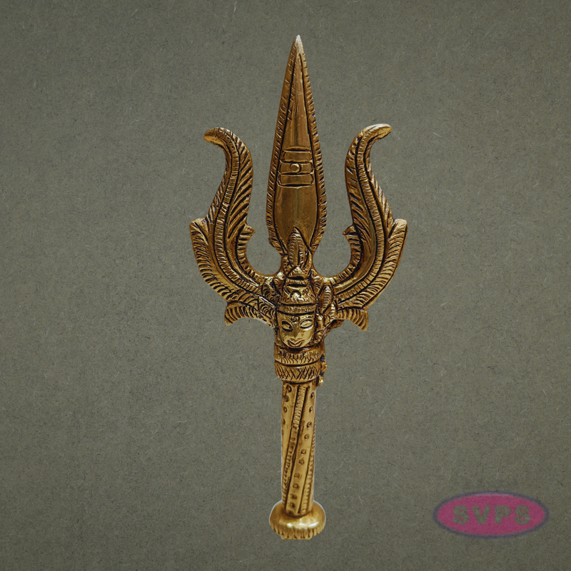 Antique Finish Brass Soolam – Temple Pooja Accessory