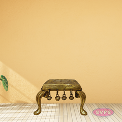 Handcrafted Brass Swastik Peetam with Bells – Pooja & Decor