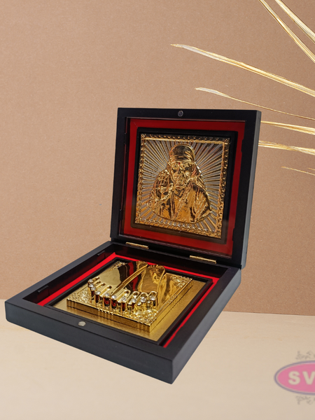 Gold Plated Sri Sai baba Gift Box