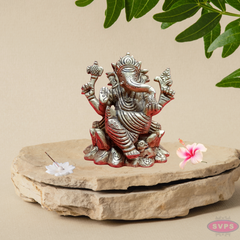 Small Four Armed  Blessing Ganesha- Brass Statue