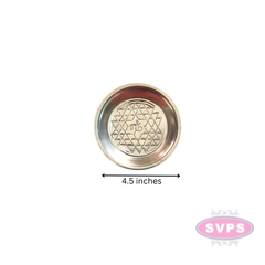 Stainless Steel / Sri Aishwarya Chakram Design Kolam Plate