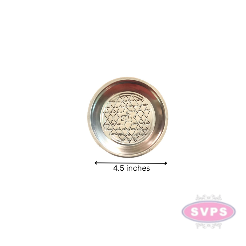 Stainless Steel / Sri Aishwarya Chakram Design Kolam Plate