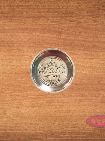 Stainless Steel Sri Balaji And Kamal / Lotus Design Kolam Plate