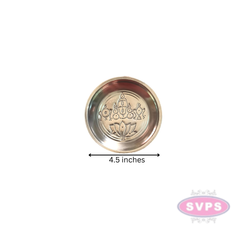 Stainless Steel Sri Balaji And Kamal / Lotus Design Kolam Plate