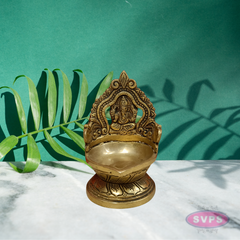 Brass Ganesha Lamp With Arch