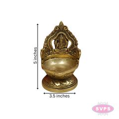 Brass Ganesha Lamp With Arch