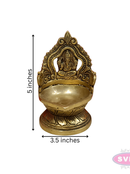 Brass Ganesha Lamp With Arch