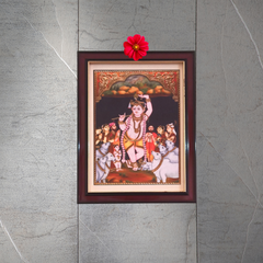 Sri Krishna holding Govardhana Malai Photo Frame