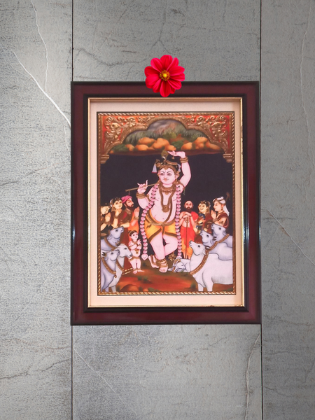 Sri Krishna holding Govardhana Malai Photo Frame