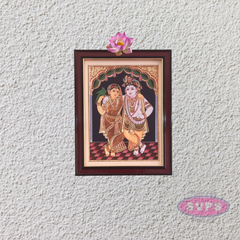 Sri Krishna with Ruckmani Antique Photo Frame