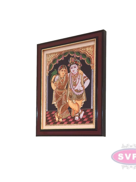 Sri Krishna with Ruckmani Antique Photo Frame