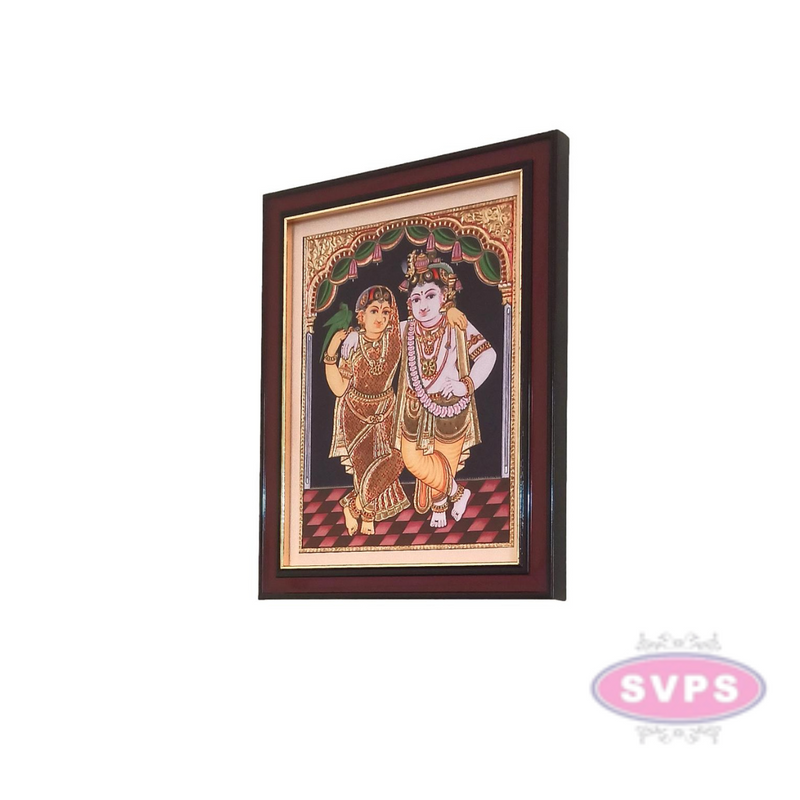 Sri Krishna with Ruckmani Antique Photo Frame