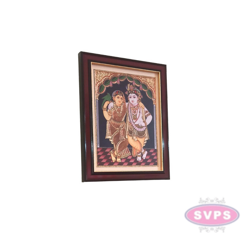 Sri Krishna with Ruckmani Antique Photo Frame