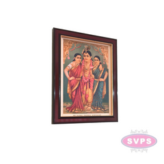 Sri Krishna with Ruckmani and Sathya Bhama Photo Frame