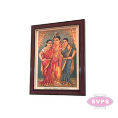 Sri Krishna with Ruckmani and Sathya Bhama Photo Frame