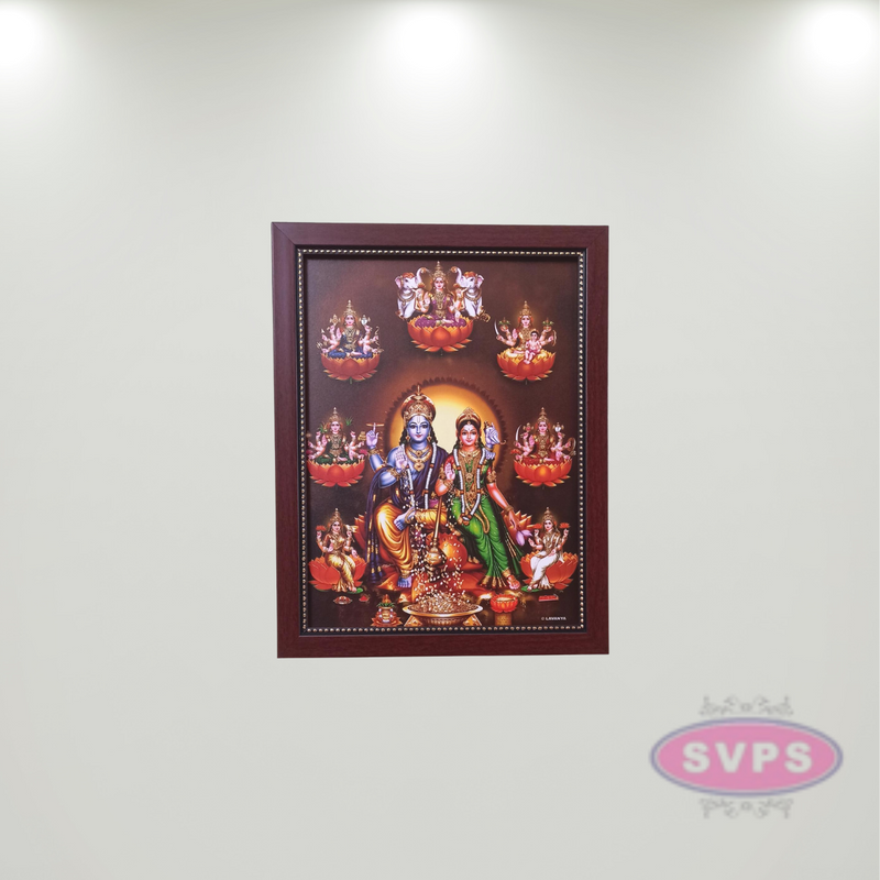 Sri Lakshmi Narayana With Ashtalakshmi Photo Frame