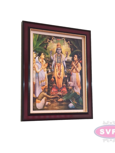Sri Sathya Narayana Swami Pournami Pooja Antique Photo Frame