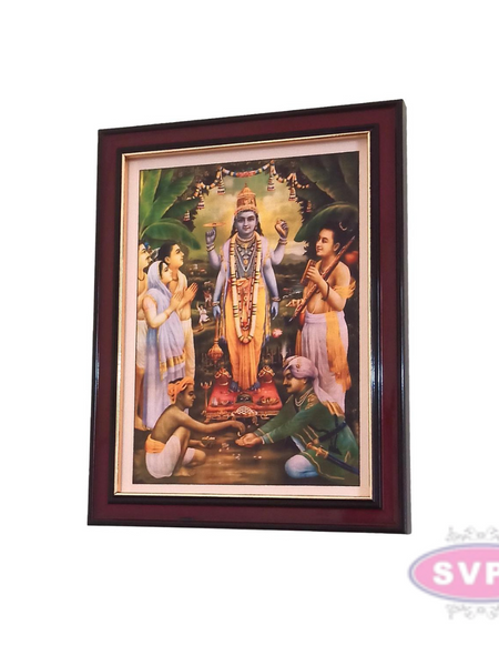 Sri Sathya Narayana Swami Pournami Pooja Antique Photo Frame