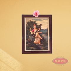 Sri Veena Saraswathi Devi Antique Photo Frame