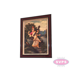 Sri Veena Saraswathi Devi Antique Photo Frame