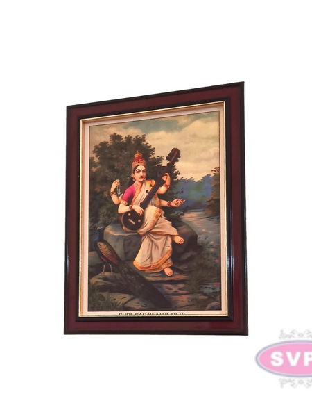 Sri Veena Saraswathi Devi Antique Photo Frame
