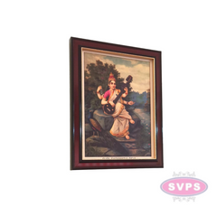 Sri Veena Saraswathi Devi Antique Photo Frame