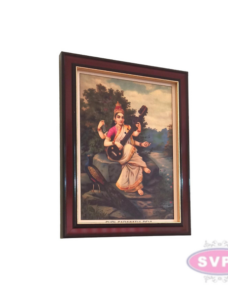 Sri Veena Saraswathi Devi Antique Photo Frame