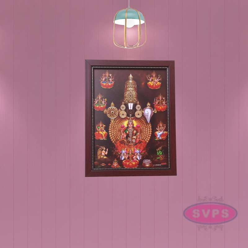 Sri Venkateshwara Perumal With Ashtalakshmi Photo Frame