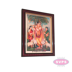 Sri Venugopala Swami With Ruckmani and  Bhama Photo Frame