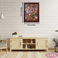 Sri Ramar Pattabhisekam With Sivan/ Ganesha/ Vishnu/ Hanuman / Lakshman Photo Frame