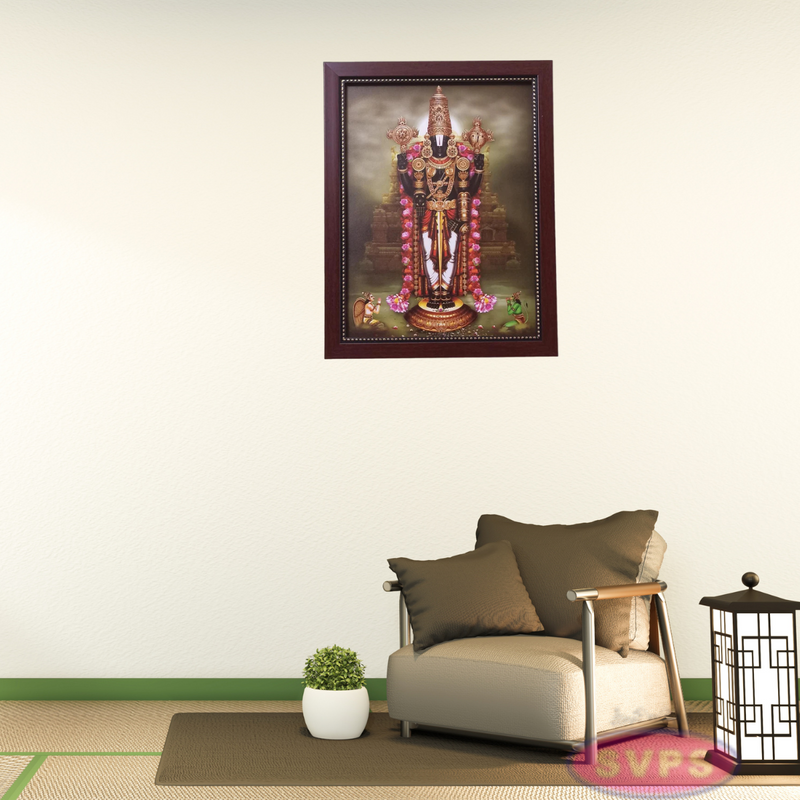 Srinivasa Perumal With Garudan And Hanuman Photo Frame